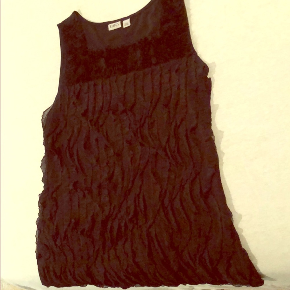 Black embellished tank